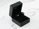 Crown Jewel 18K white gold CZ stud earrings in black box