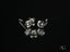 Six silver-toned screw-back earrings with clear faceted gemstones in floral settings, part of Crown Jewel 18K White Gold CZ Earrings collection, showcasing art gold jewelry craftsmanship
