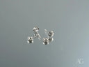 Crown Jewel 18K White Gold CZ Stud Earrings with Screw-Back