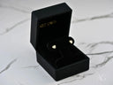 Crystal Heart: Timeless 18k Gold CZ Heart Earrings in Black Velvet Box