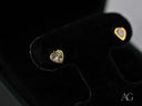 Timeless Crystal Heart 18k Gold CZ Heart Earrings with Clear Gems
