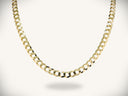 14K solid gold Cuban chain Jefe necklace in art gold jewelry style