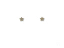 Certified 18k solid star earrings in art gold jewelry, sparkling elegance