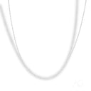 Dainty 14k white gold rope chain necklace, shimmering and delicate