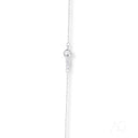 Dainty 14k white gold rope chain necklace with silver-toned spring-ring clasp