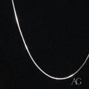 Delicate 14k gold slim box chain necklace in art gold jewelry