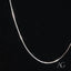 Shiny silver box chain necklace from Delicate 14k Gold Box Chain collection