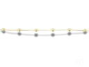 Delicate solid 18k gold bracelet with polished gold spheres