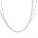 Delicate 18k gold chain necklace with oval links, embracing understated luxury