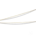 Delicate 18k gold chain with two thin oval links embracing understated luxury