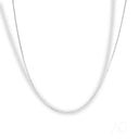 Delicate 18k white gold box chain necklace in petite elegance