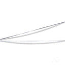 Delicate 18k white gold box chain necklace with reflective silver surface