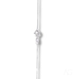 Delicate 18k white gold box chain with silver clasp, petite art gold jewelry