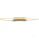 18k solid gold kids’ ID bracelet with rectangular plate