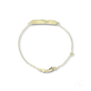 18k solid gold kids’ id bracelet with adjustable chain and heart charm