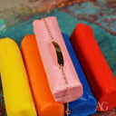 18k solid gold kids’ ID bracelet with curved rectangular plate