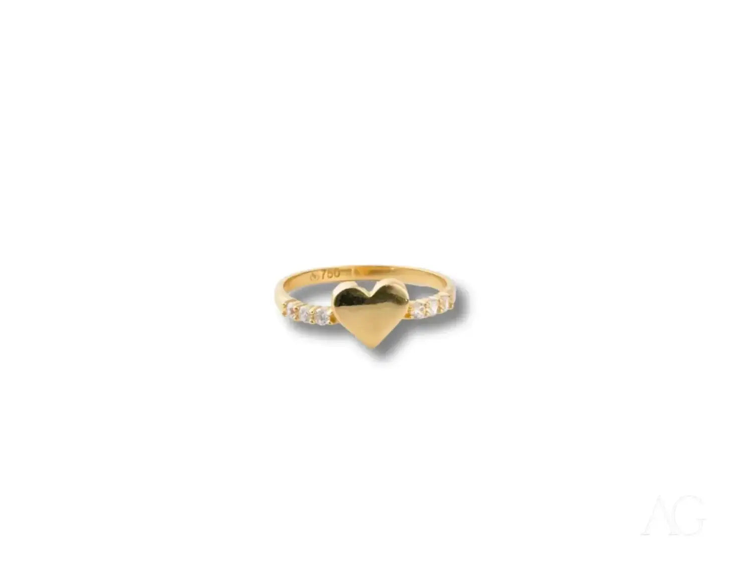 Elegant 18k Heart Ring
