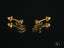 Gold CZ heart drop earrings with open-heart charm and clear gemstones for elegant style