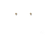 Elegant diamond cross earrings in certified 18k solid gold