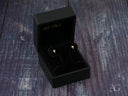 Elegant diamond cross earrings in certified 18k solid gold, boxed