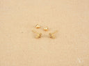 Elegant diamond cross earrings in certified 18k solid gold with heart backs
