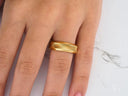 Diamond Tapestry gold wedding band with cross-hatch pattern