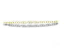 18k solid yellow gold curb chain bracelet with lobster clasp