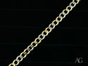 Elegant two-tone gold curb chain bracelet in 18k solid yellow dual-tone finish