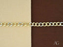 Elegant 18k solid yellow two-tone curb chain bracelet with dual-tone finish