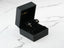 Pair of art gold jewelry 18k gold cross CZ earrings in black velvet-lined box
