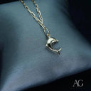 18k gold anklet with dolphin pendant in marine grace