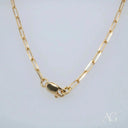 18k gold anklet with dolphin charm and paperclip chain