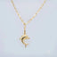 Gold dolphin pendant on paperclip chain necklace, perfect 18k gold anklet art gold jewelry