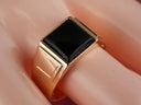 Men’s 18K Gold Dominus Ring with Sculpted Black Onyx