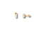 Art gold jewelry featuring double pearl stud earrings in 18K gold gold jewelry style