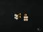 Double Pearl Elegance 18K Gold Double Pearl Stud Earrings showcasing art gold jewelry