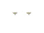 Delicate art gold jewelry dragonfly earrings with turquoise accents in certified 18k solid gold