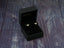 Art gold jewelry dragonfly earrings in black velvet box with turquoise accents