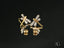 Elegant 18k solid gold dragonfly earrings with diamond accents, perfect art gold jewelry
