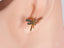 Elegant 18k solid gold dragonfly earrings with pavé diamond wings, perfect art gold jewelry