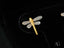 Elegant 18k solid gold dragonfly earrings with diamonds in art gold jewelry style
