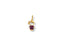 Gold charm in the shape of a girl with a ruby-encrusted dress for Dual Elegance Pendant in art gold jewelry