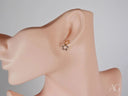 Dual Star Earrings in Certified 18k Solid Art Gold Jewelry
