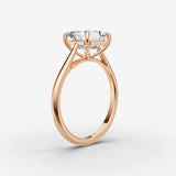 Cathedrale asscher diamond setting in gold, view 10