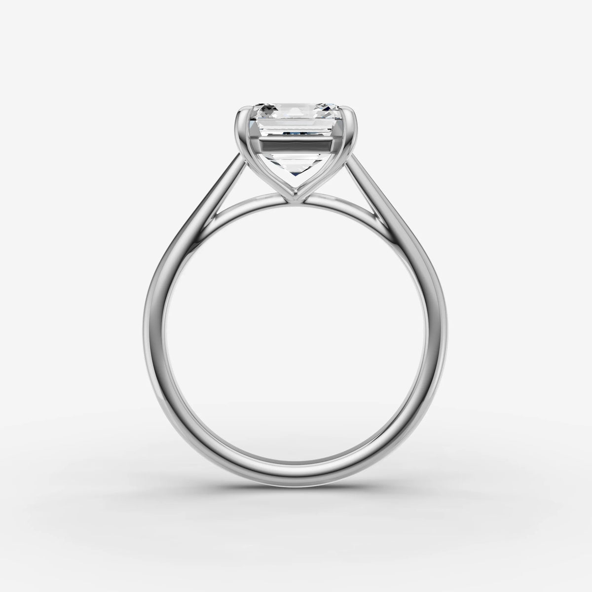 Cathedrale asscher diamond setting in gold, view 14