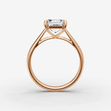 Cathedrale asscher diamond setting in gold, view 8
