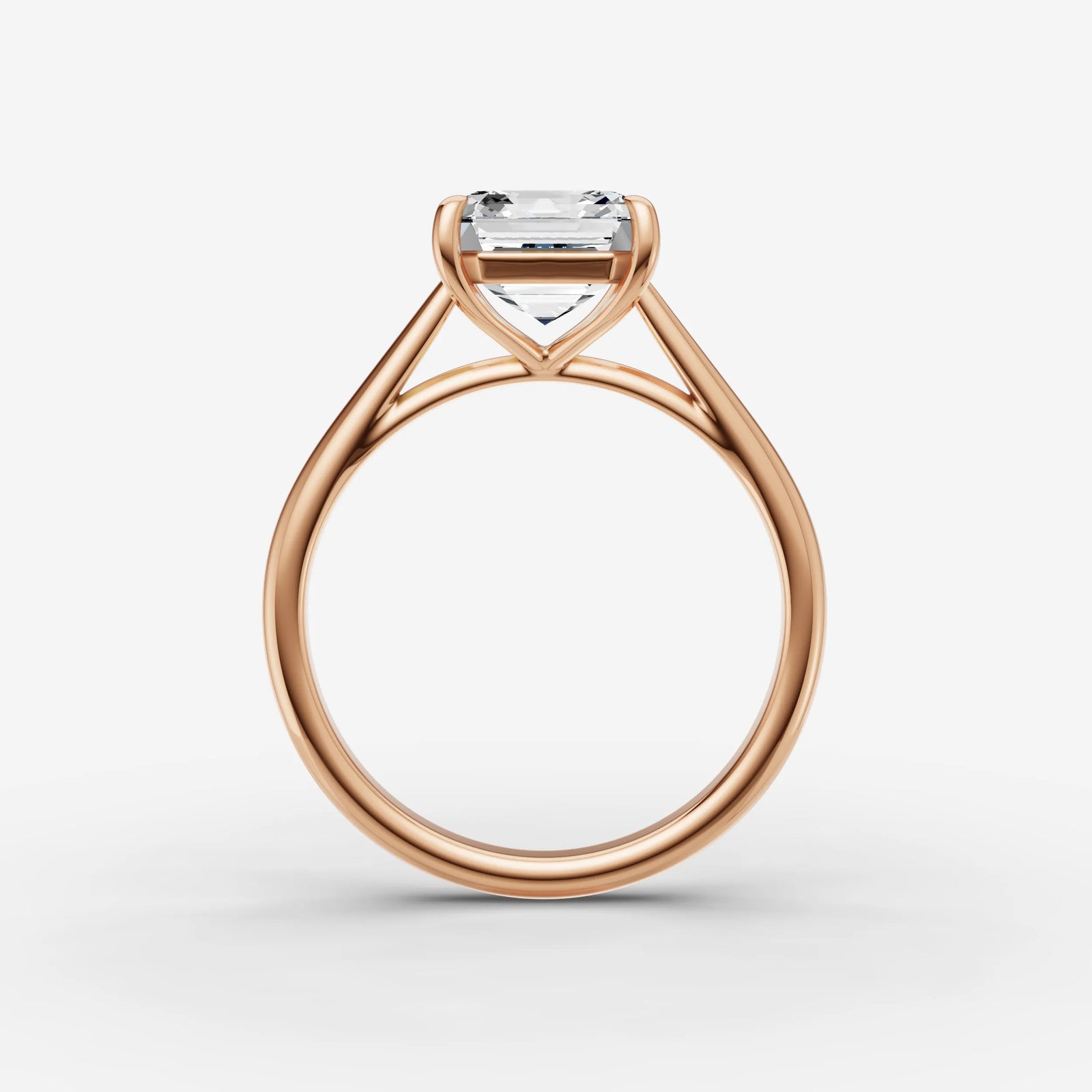 Cathedrale asscher diamond setting in gold, view 8