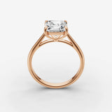 Cathedrale asscher diamond setting in gold, view 9