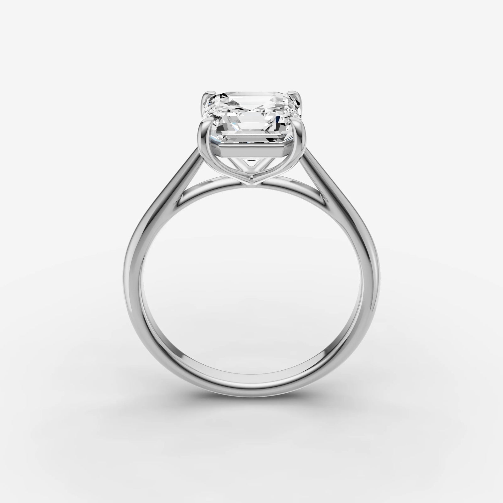 Cathedrale asscher diamond setting in gold, view 15