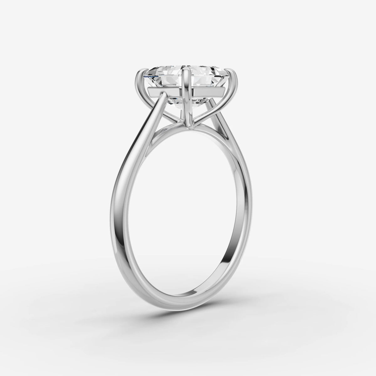 Cathedrale asscher diamond setting in gold, view 16